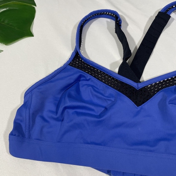 NWT Wacoal [ 36 A/B ] Impact Mesh Cross Back Sports Bra in Dazzling Blue‎ - Picture 4 of 12